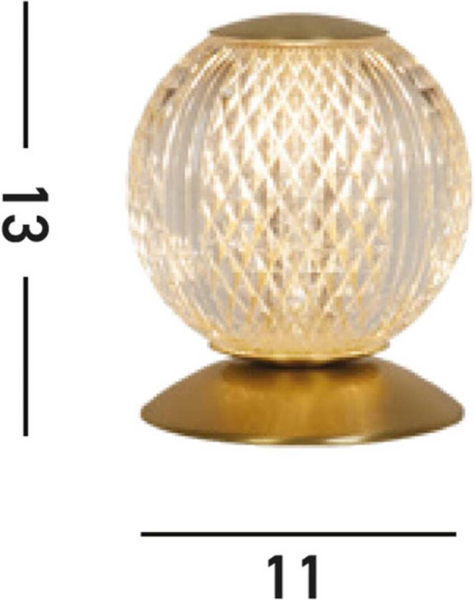 Allure bordlampe messingfarget, stål, akryl