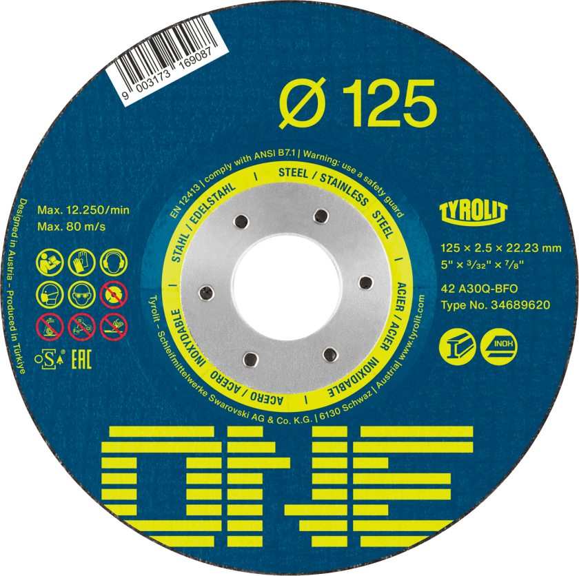 One skæreskive F42 forsat ø115Ã3 A30Q-BFO