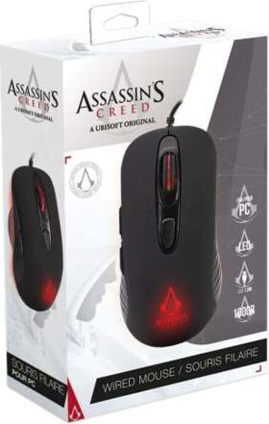 Assassin's Creed - Gaming Mouse 3600 DPI -LED-Black