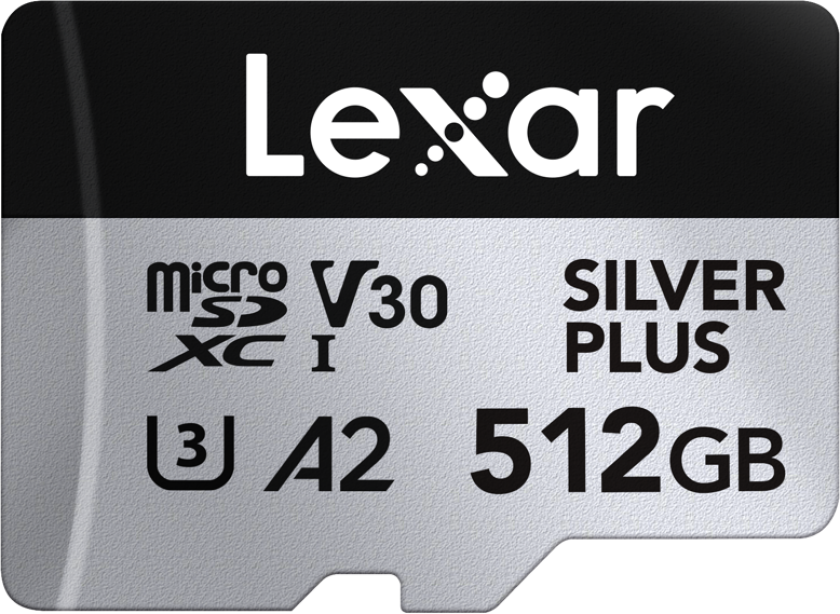 microSDXC Professional SILVER Plus UHS-I/U3/A2/4K R205/W150 (V30) - SILVER - 512GB