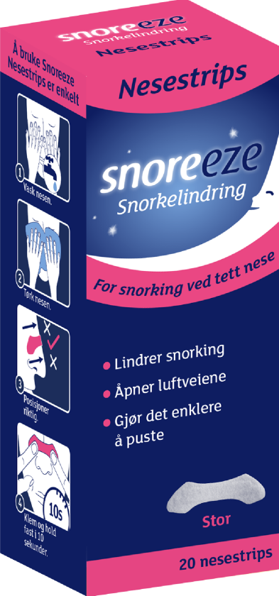 snorkelindring nesestrips, størrelse L 20 stk