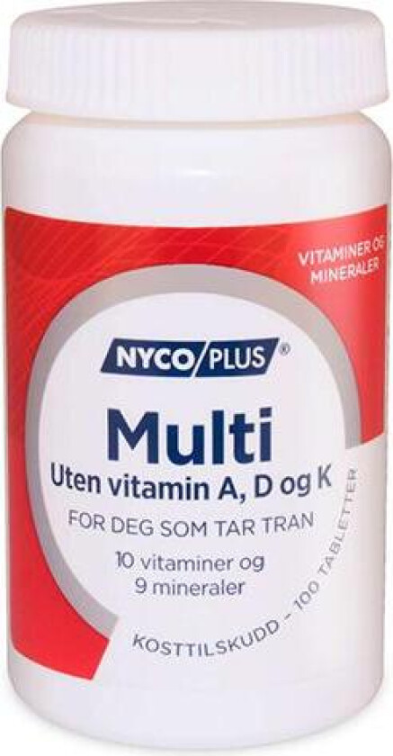 Multi uten A-, D- og K-vitamin 100 stk