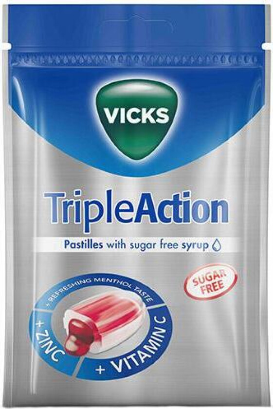 Bilde av Triple Action sugetabletter sukkerfri 72 g