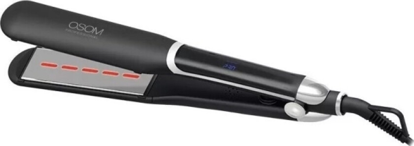 Osom Profesjonell Infrarød Rettetang For Hår Svart Rettetang Med Infrarøde Stråler, Opptil 230 C, 48 W, Brede Plater