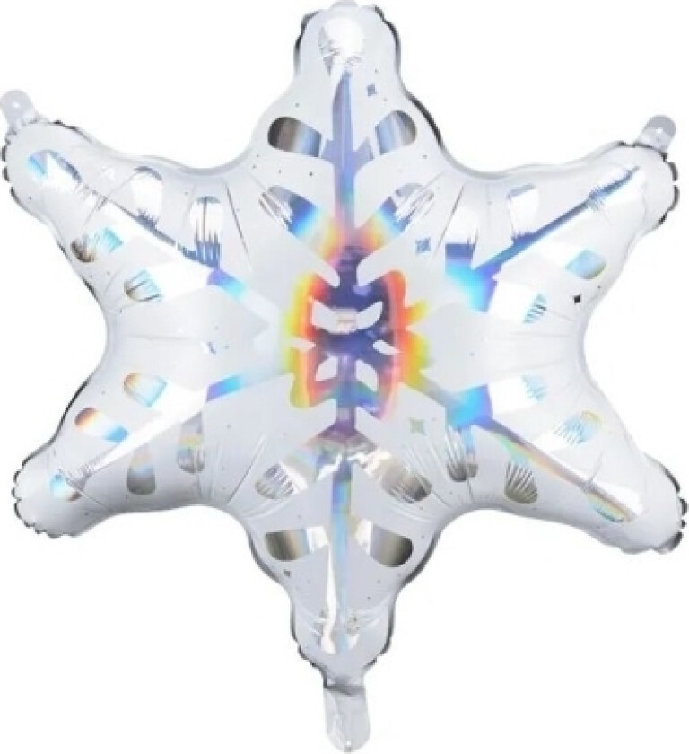 Partydeco Snowflake Folieballong, 64X66 Cm, Holografisk One Size