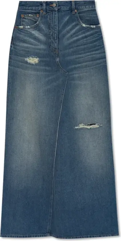 Dame, Skjørt, Blå, S