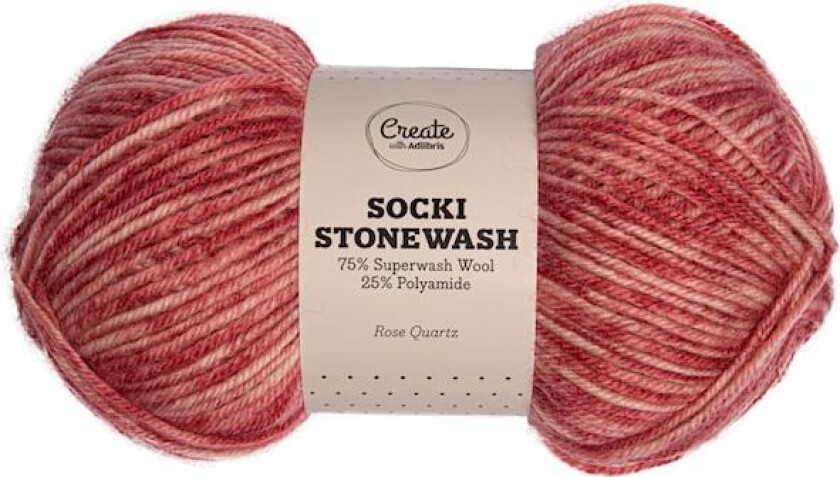 Socki Stonewash 100 g Rose Quartz B185 Adlibris
