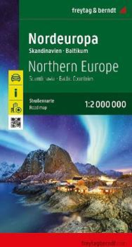 Northern Europe - Scandinavia, Baltic countries road map 1:2