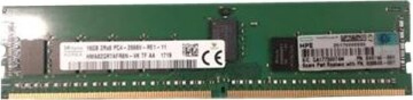 Hpe Smartmemory - Ddr4 - Modul - 16 Gb - Dimm 288-Pin - 2666 Mhz / Pc4-21300 - Cl19 - 1.2 V - Registrert - Ecc