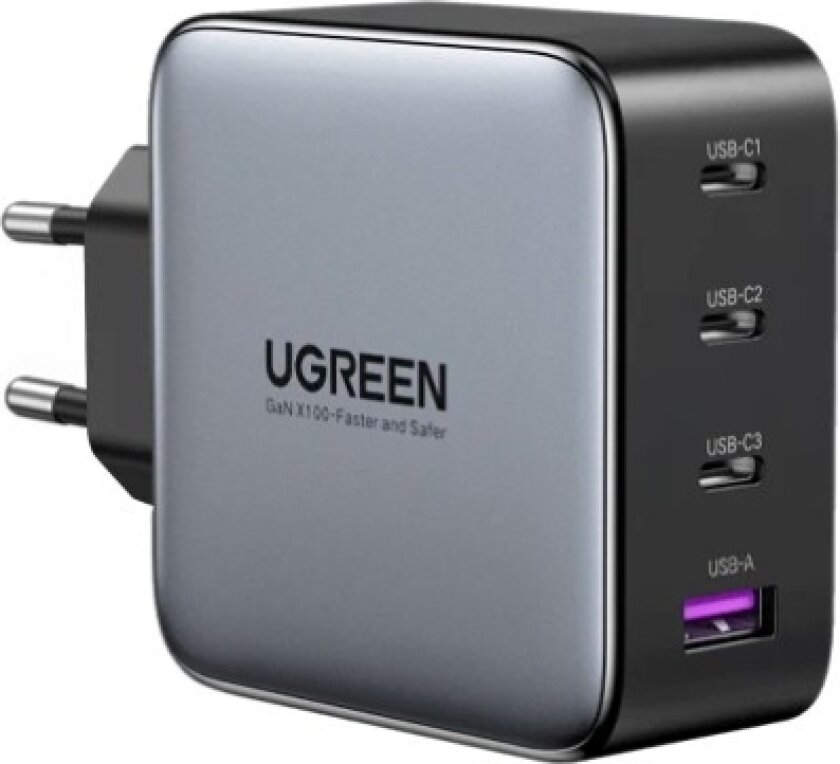 Ugrøn Usb-A+3*Usb-C 100W Gan Hurtiglader