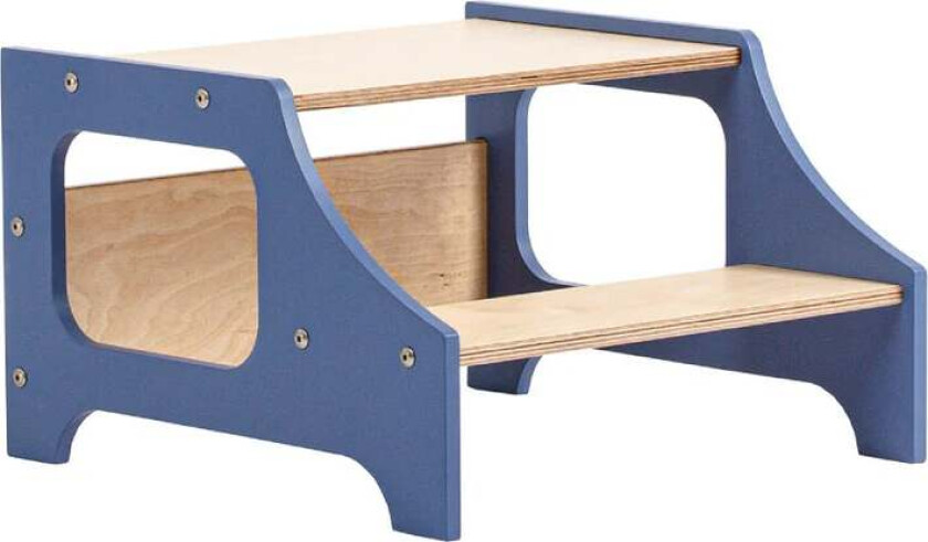 Skammel, Blå - Sittemøbler - Bjørk,Plywood,MDF