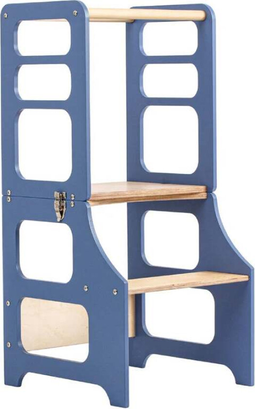 Sammenleggbar Læringstårn, Blå - Motoriske møbler - Bjørk,Plywood,MDF
