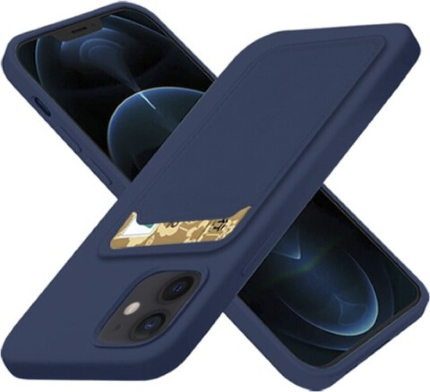 Smidig deksel med kortlomme - iPhone 11 Mörkblå