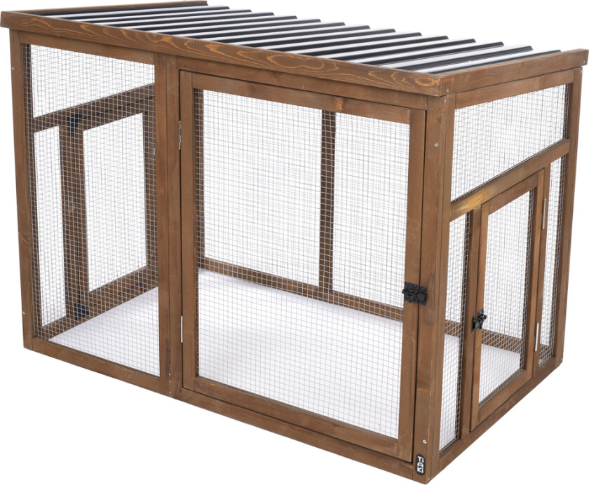 Ranch hønsehus i tre (kan eventuelt utvides) - Utendørs innhegning: L 116 x B 78 x H 89,8 cm