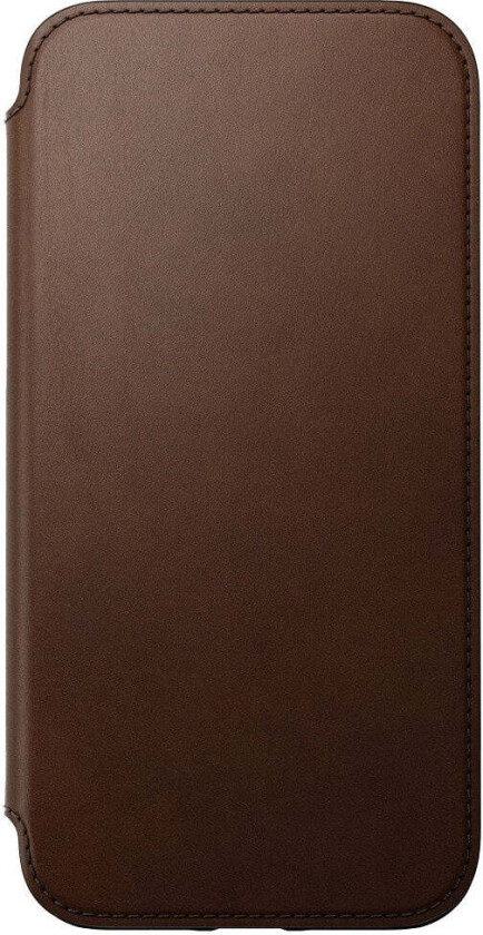 iPhone 14 Pro Max Nomad Modern Leather Folio Deksel - MagSafe Kompatibel - Brun