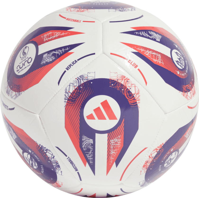 adidas EURO25 Club Ball, fotball WHITE/PANTON/PANTON