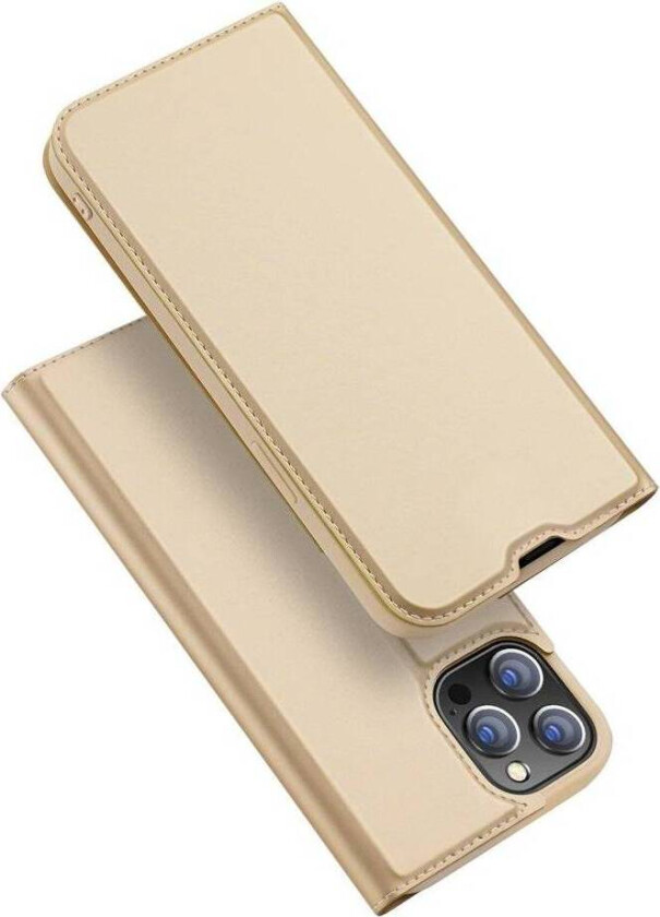Dux Ducis Skin Pro Bookcase-typecover til iPhone 13 Pro Max i guld