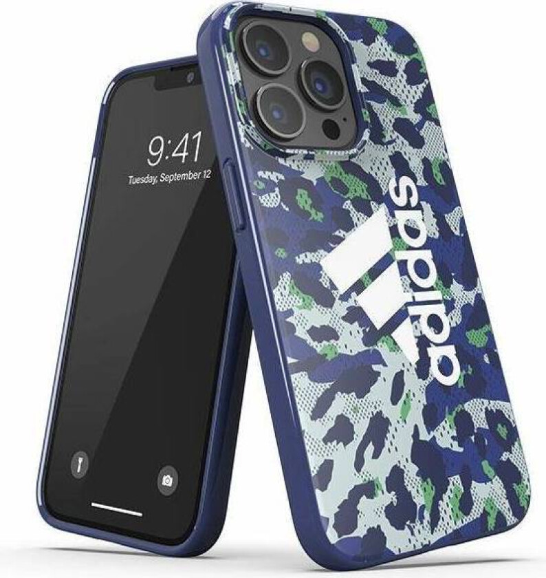 Adidas OR Snap Case Leopard iPhone 13/13 Pro blå 47260
