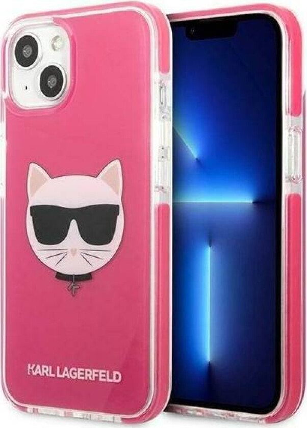 Karl Lagerfeld Choupette cover til iPhone 13 - fuchsia