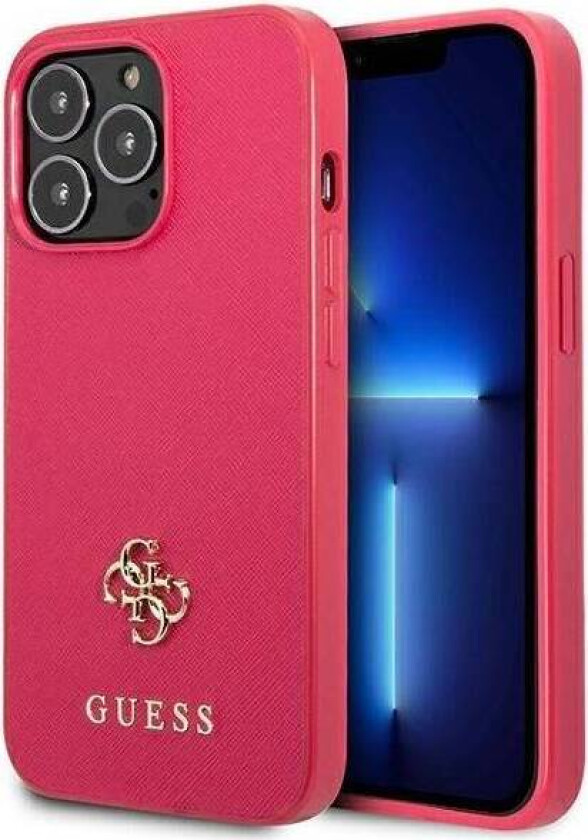 Guess Saffiano 4G cover til iPhone 13 Pro / 13 - pink