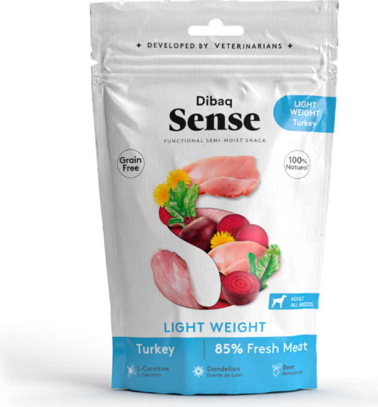 DIBAQ SENSE SNACK LIGHT WEIGHT TURKEY 100g