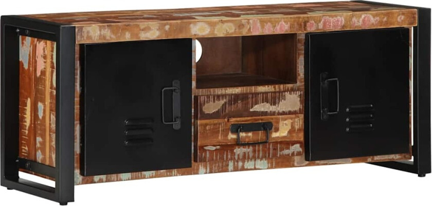 TV-benk 100x30x40 cm gjenvunnet heltre