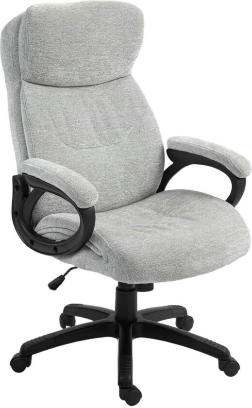 Kontorstol med vippefunksjon, ergonomisk skrivebordsstol, høydejusterbar svingstol, polstret, kan holde opptil 120 kg, for konto