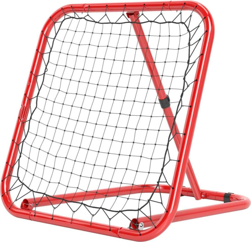 Bilde av Rebounder for fotball, sammenleggbar fotball Rebounder 63 x 63 cm Justerbar fotballmålsparker for baseballbasketball, metall, rø