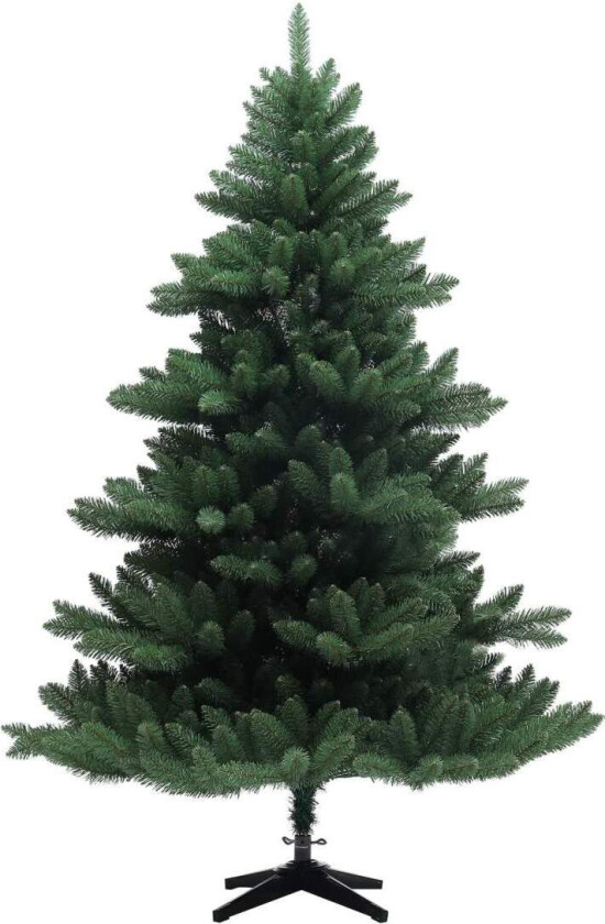 Kunstig juletre, 180 cm juletre med 880 tips, sammenleggbar stålbunn, flammehemmende, til juledekorasjon, innendørs, grønn