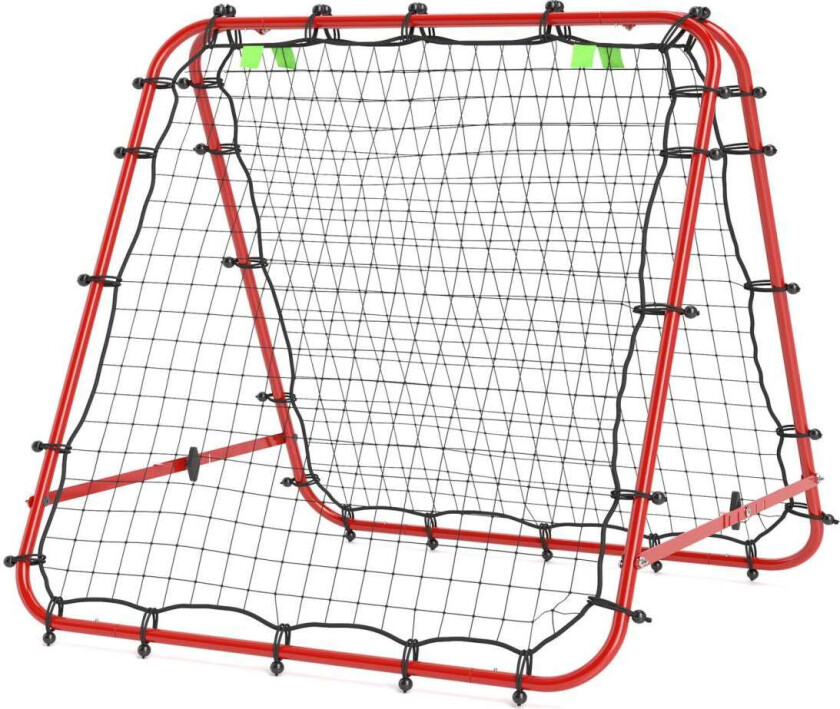 Bilde av Football Rebounder Kickback Goal Rebound Veggnett Dobbeltsidig Rebound Justerbar i 5 nivåer for fotballtrening Stål Rød 100 x 95