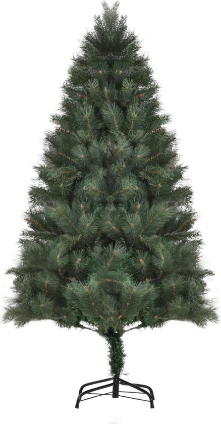 Kunstig juletre 180 cm juletre med 375 tips metallstativ Realistisk utseende til julefest Innendørs Grønn