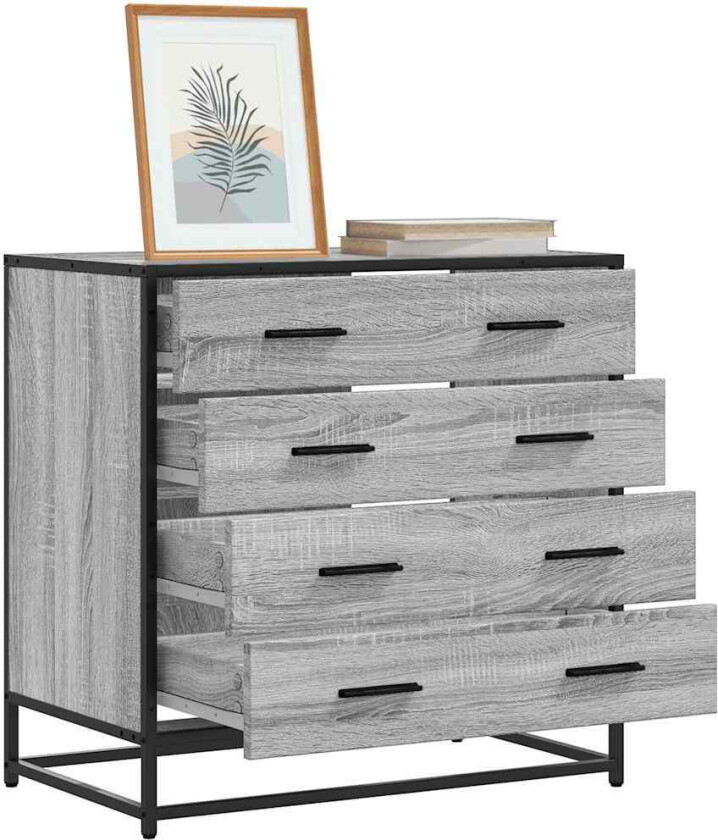Kommode grå sonoma 70x41x70 cm konstruert tre