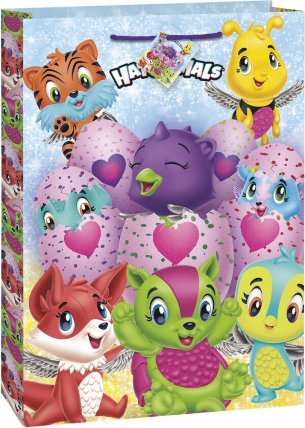 Hatchimals ekstra stor gavepose 33x46cm