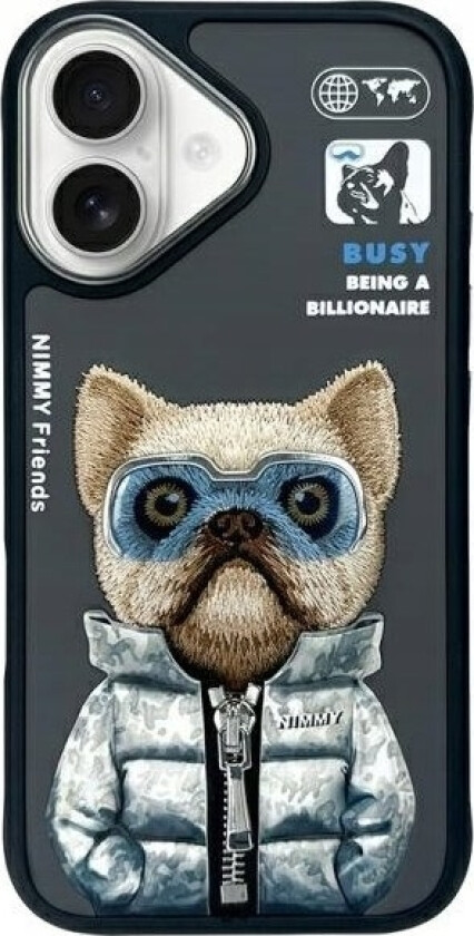Nimmy Iphone 16 6.1" Case Black/Black Cool&Cute 2.0 Dog