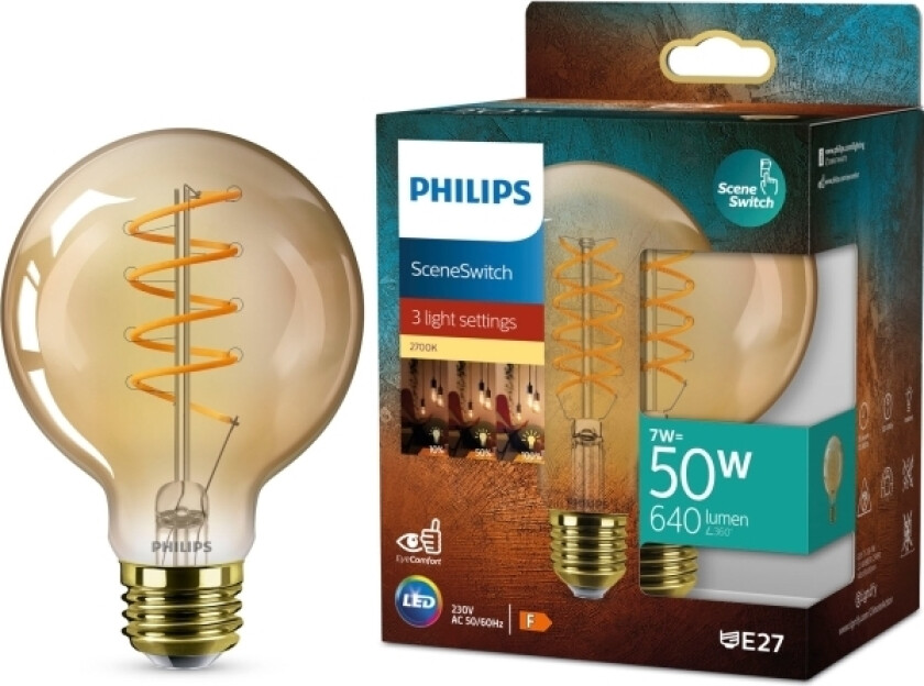Led Ssw 50W G95 E27 Amber Sp