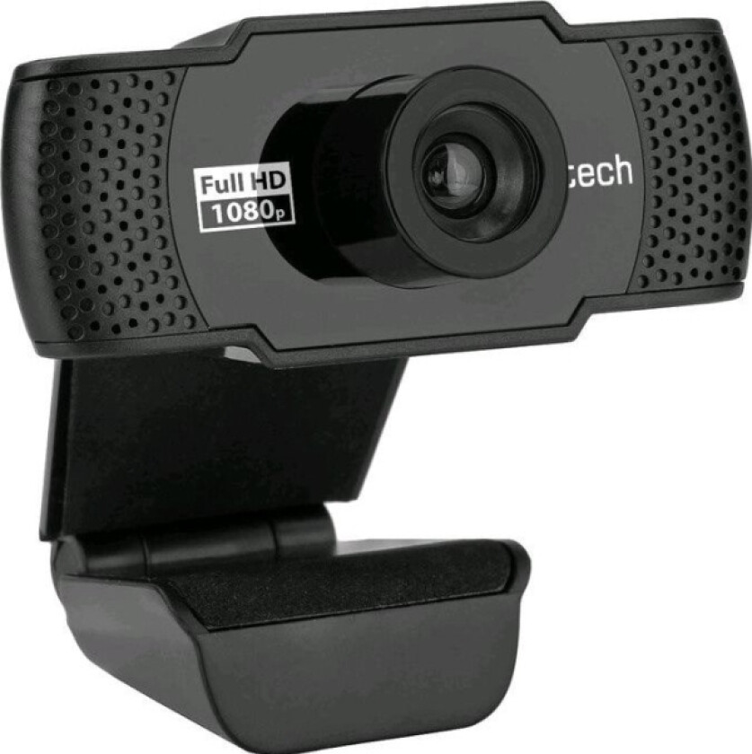 Webkamera C-Tech Cam-11Fhd, 1080P, Mikrofon, Svart