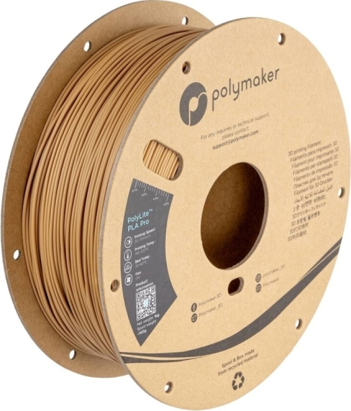 Polymaker Pa07027 Filament Pla Pro Høj Grad Af Stivhed, Slagfast 1.75 Mm 1000 G Army Beige Polylite™ 1 Stk