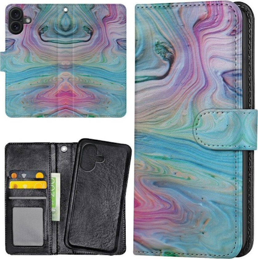 iPhone 16 - Lommebok Deksel Maling Mønster