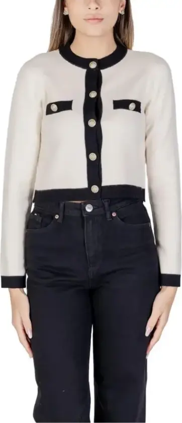 Dame, Strikkevarer, Beige, 2XL