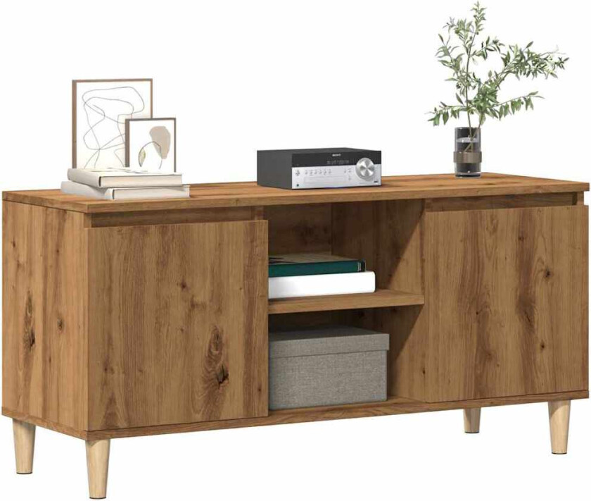 TV-benk artisan eik 102x35x50 cm konstruert tre