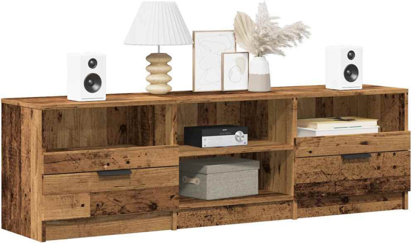 TV-benk gammelt tre 150x33,5x45 cm konstruert tre