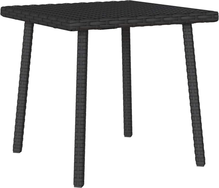 Hage salongbord rektangulær svart 40x40x37 cm polyrotting