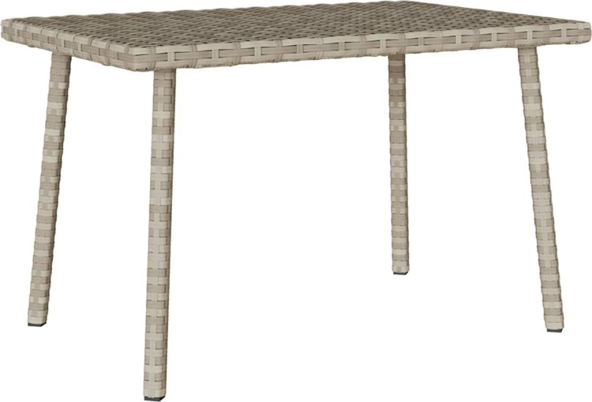 Bilde av Hage salongbord rektangulær lysegrå 60x40x37 cm polyrotting