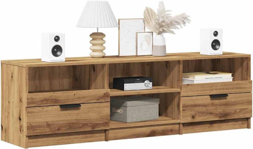TV-benk artisan eik 150x33,5x45 cm konstruert tre