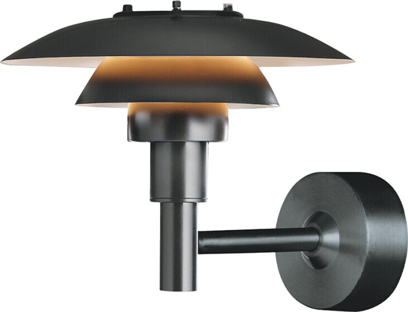 PH 3-2½ Utendørs Vegglampe V2 Black