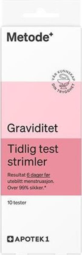 graviditetstest tidlig strimler 10 stk