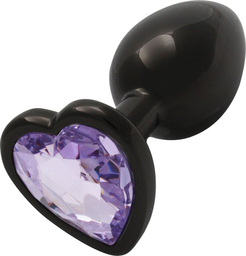 Ouch!: Heart Gem Metal Butt Plug, small, grå