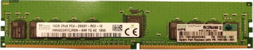 Hpe Smartmemory - Ddr4 - Modul - 16 Gb - Dimm 288-Pin - 2933 Mhz / Pc4-23400 - Cl21 - 1.2 V - Registrert - Ecc