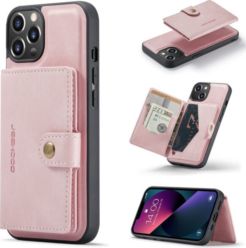 iPhone 13 - Praktisk og stilig deksel med kortholder Roséguld