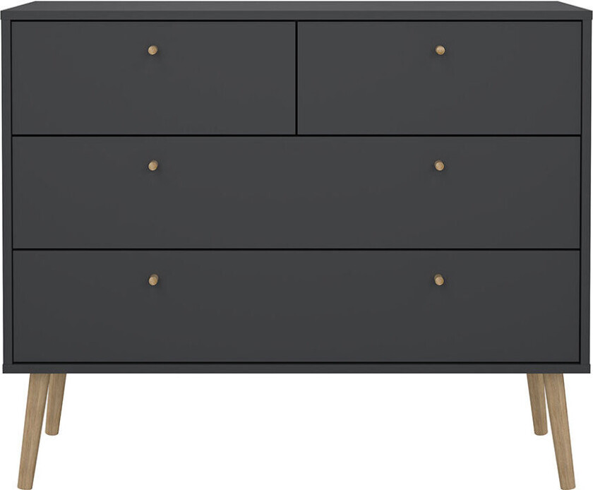 Bodo kommode 4 skuffer matt grå.